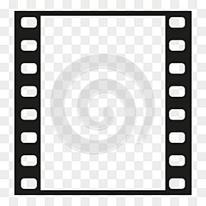 Film strip frame or border. Photo, cinema or movie negative. Vector illustration