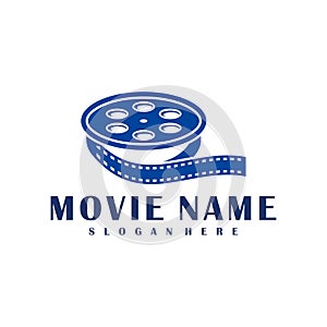 Film Strip logo design concept vector. Cinema illustration design