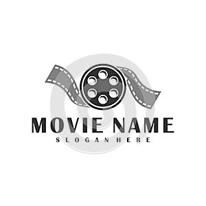 Film Strip logo design concept vector. Cinema illustration design