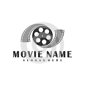 Film Strip logo design concept vector. Cinema illustration design