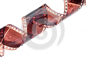 Film strip roll isolated on white background.
