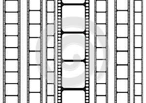 Film strip on a vertical side