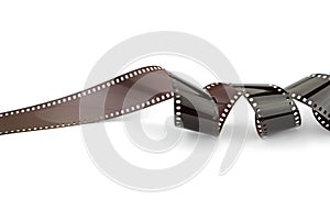 Film strip on white background