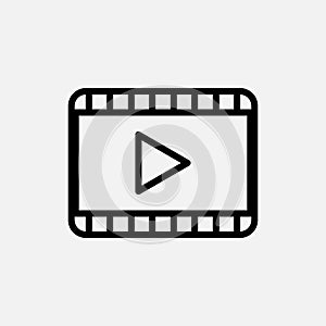 Film ,video icon vector logo design illustration