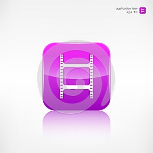 Film web icon. Application button.