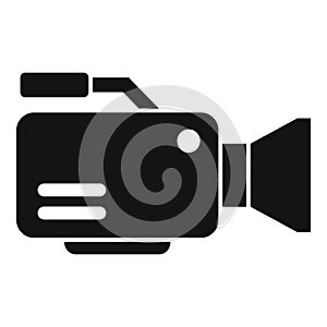Filmmaker camera icon simple vector. Film production