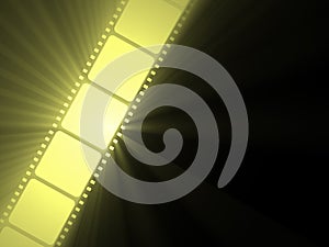 Tira de película una película el sol la luz brotes 