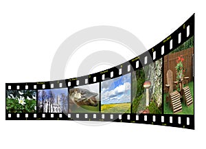 Filmstrip with photos