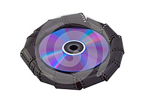 Filmstrip round a disk