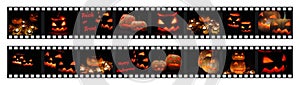 Filmstrips with halloween photo shots