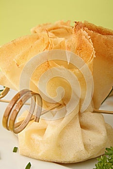 Filo pastry, appetizer photo