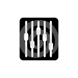 Filter control icon vector set. Adjustment illustration sign. mixer symbol.