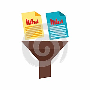 Filter Documents icon vector image.