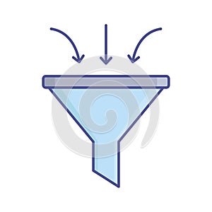 Filter flat vector icon which can easily modify or edit