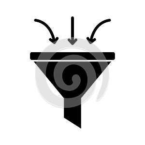 Filter flat vector icon which can easily modify or edit