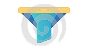 Filter Funnel: Data Filtering and Selection Icon, vector design Generative AI