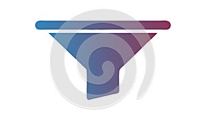 Filter Funnel Icon for Data Sorting Refinement, vector design Generative AI