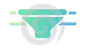 Filter Funnel Icon Vector, Data Sorting Refinement, vector design Generative AI