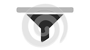 Filter Funnel Outline, Data Process Sorting, vector design Generative AI