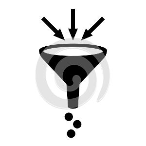 Filter funnel symbol photo