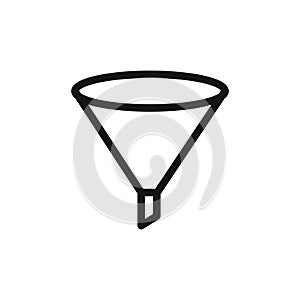 Filter icon Thin line flat illustration