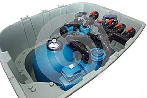 Filter pool on white