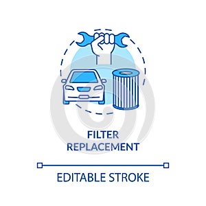 Filter replacement concept icon