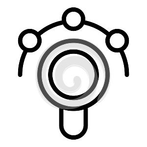 Filter search magnifier icon, outline style