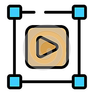 Filter search video icon vector flat