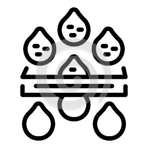 Filter water drop icon outline vector. Tank purification