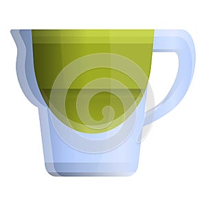Filter water jug icon, cartoon style