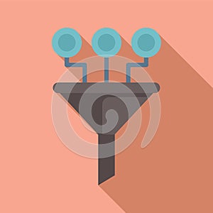 Filter zoom icon flat vector. Digital electronic