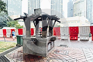 Filtered drinking water station near Twin Towers in Kuala Lumpur, Malaysia