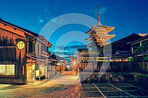 Filtered Photo of Kyoto ancient street in Japan