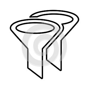 Filtering, filters, restriction, stricture outline icon. Line art design.