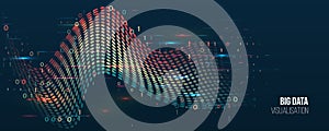 Filtering machine algorithms. Sorting data. Vector technology background. Big data visualization. Information analytics concept.