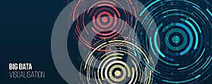 Filtering machine algorithms. Sorting data. Vector technology background. Big data visualization. Information analytics concept.