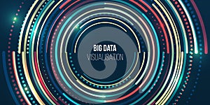 Filtering machine algorithms. Sorting data. Vector technology background. Big data visualization. Information analytics concept.