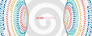 Filtering machine algorithms. Sorting data. Vector technology background. Big data visualization. Information analytics concept.