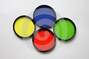 Filters, Red, Yellow, Blue and Green