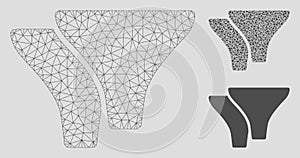 Filters Vector Mesh Network Model and Triangle Mosaic Icon