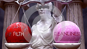 Filth or Cleanliness as a choice, two options to choose from photo