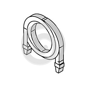 filtrate pool hose isometric icon vector illustration