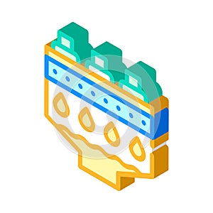 Filtration machine isometric icon vector symbol illustration