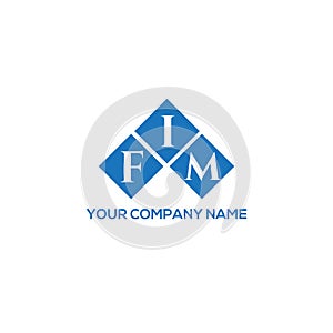 FIM letter logo design on WHITE background. FIM creative initials letter logo concept. FIM letter design