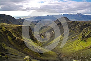 FimmvÃ¶rÃ°uhÃ¡ls Hike - descending to Thorsmork (ÃžÃ³rsmÃ¶rk)