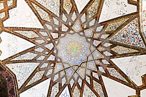 Fin Garden Pavillion Oasis Ceiling Pattern, Kashan, Iran photo