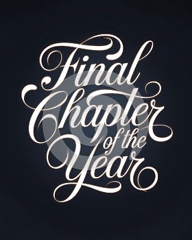 Final Chapter Of The Year Elegant Calligraphy Design