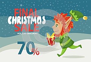 Final Christmas Sale and Holiday Discount, Elf Boy