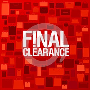 Final clearance background. photo